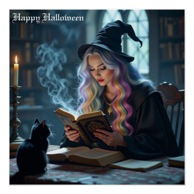 Pôster Bruxa de Halloween (Frente)