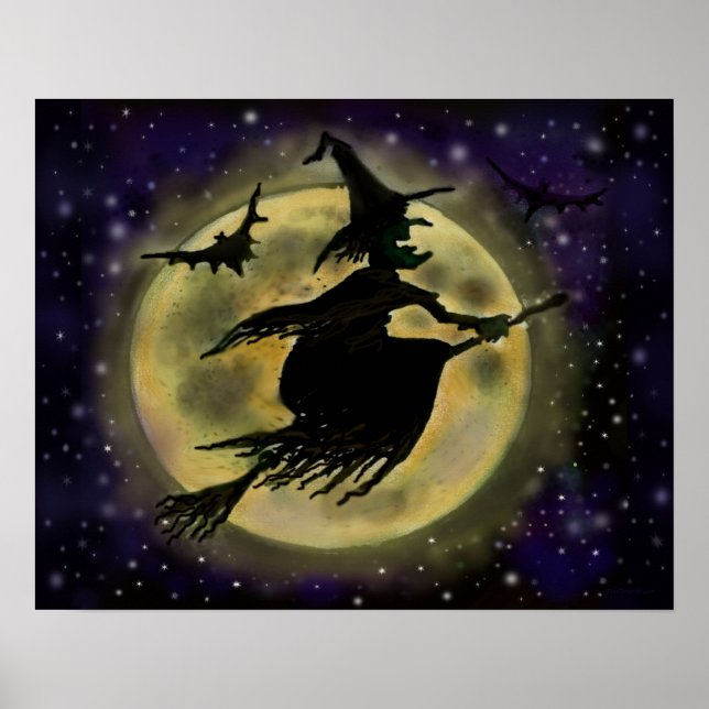 Poster Bruxa de Halloween (Frente)