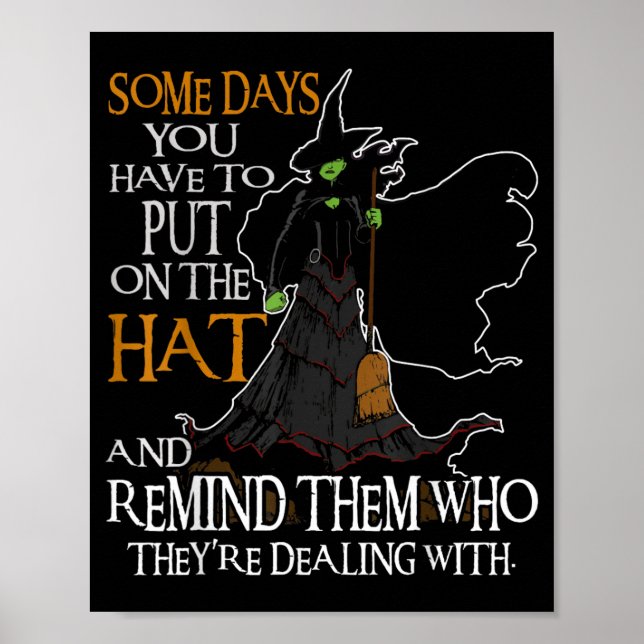 Poster Bruxa de Halloween - Algum Dia Tenho que Colocar o (Frente)