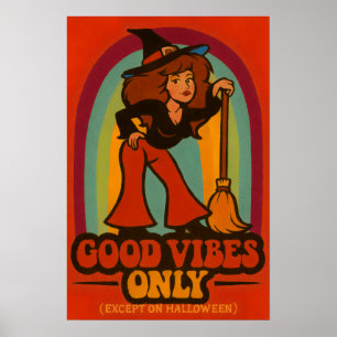 Poster Bruxa de Halloween dos anos 70
