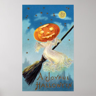 Poster Bruxa do fantasma da abóbora