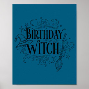 Poster Bruxa Engraçada Natal Bruxa Feliz Mulher