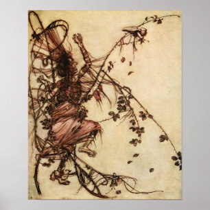 Poster Bruxa Enredada em Espinhos por Arthur Rackham