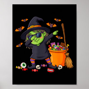 Poster Bruxa fazendo dabbing crianças meninas toddler eng