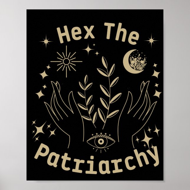 Poster Bruxa Feminista, Hex A Patriarquia (Frente)