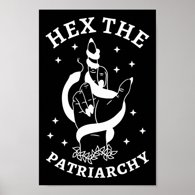 Poster Bruxa Feminista - Hex O Patriarcado III (Frente)