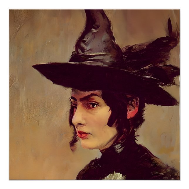 Pôster Bruxa Jovem Victoriana (Frente)