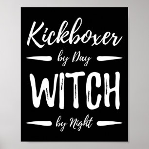 Poster Bruxa Kickboxer Roupa de Halloween de Kickboxing E