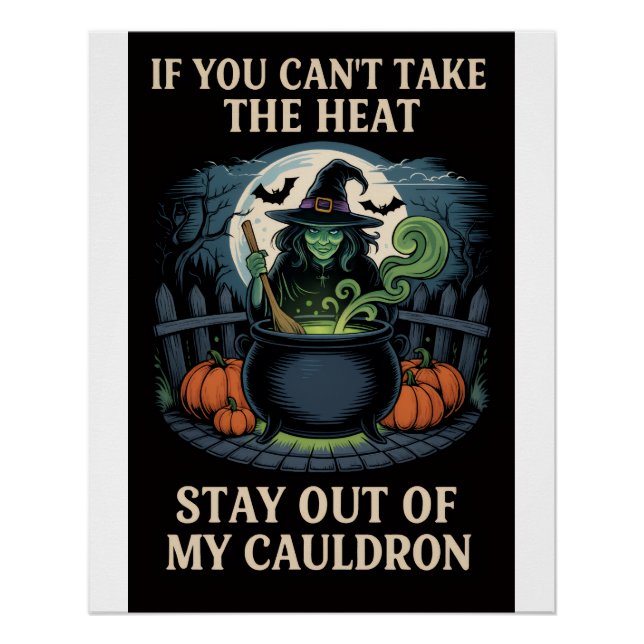 Pôster Bruxa na Poster de Cauldron (Frente)