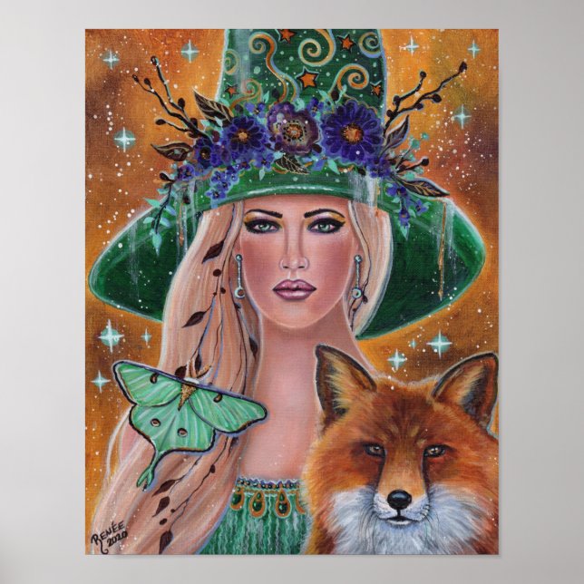 Poster bruxa Noemi Halloween por Renee L. Lavoie (Frente)