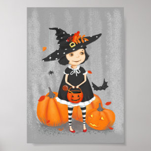 Poster Bruxa Pequenina do Halloween