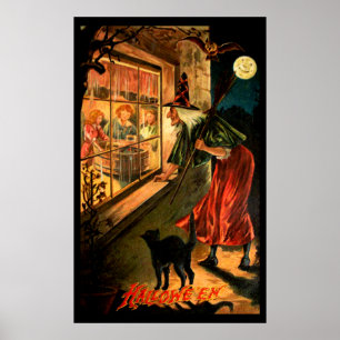 Poster Bruxa que olha através da janela