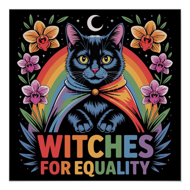 Pôster Bruxas pela Igualdade Feminista (Frente)