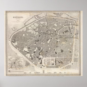 Pôster Bruxelas e Bélgica