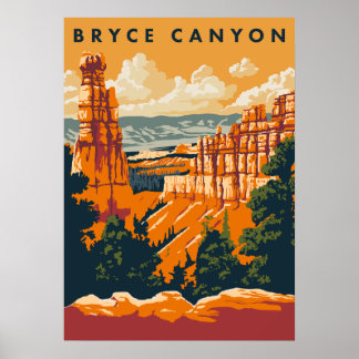 Poster Bryce Canyon National Park Midsect Modern