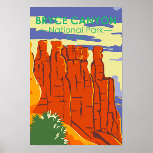 Poster Bryce Canyon National Park Utah Vintage