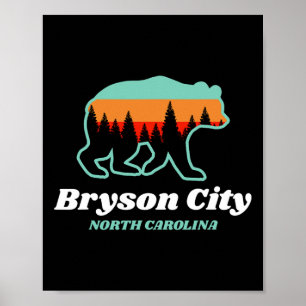 Poster Bryson City Carolina do Norte Montanhas dos Ursos
