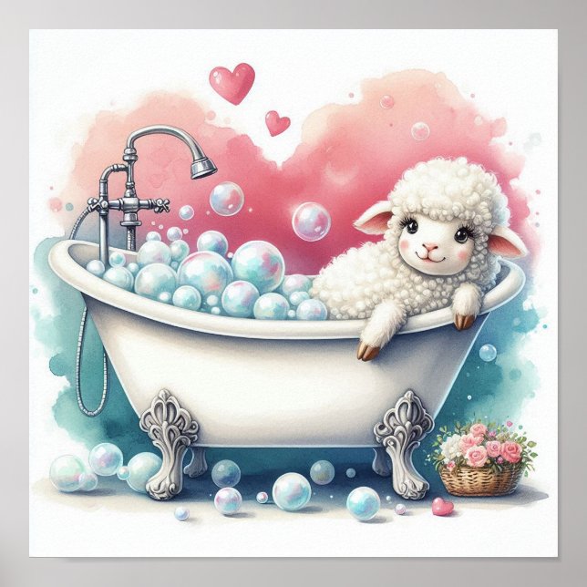 Poster Bubble Bath Sheep (Frente)
