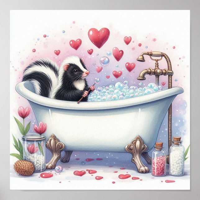Poster Bubble Bath Skunk (Frente)