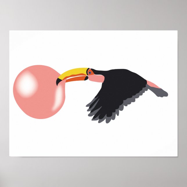 Poster Bubble Gum Toucan Soprando Bolha (Frente)