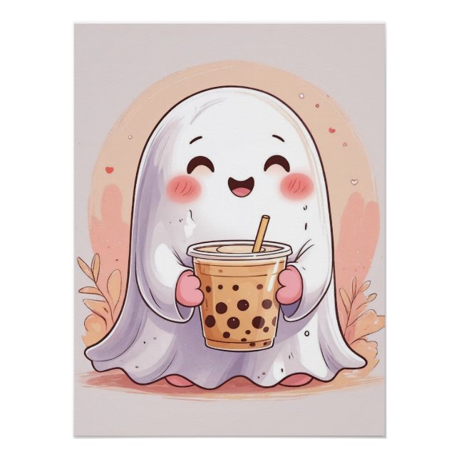 Pôster Bubble Tea Ghost (Frente)