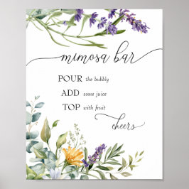 Poster Bubbly Bar | Bloom Wildflower | Mimosa Bar