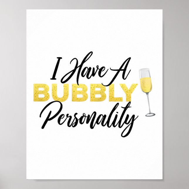 Poster Bubbly Ity _ Champagne_wine Lover Quote  (Frente)