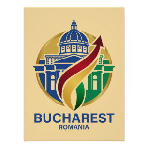 Pôster Bucareste Romênia Europa Oriental