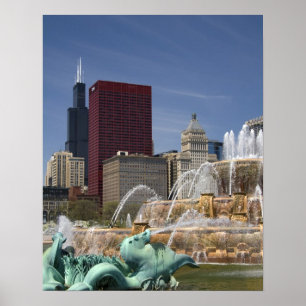 Pôster Buckingham Fountain, localizado em Grant Park,