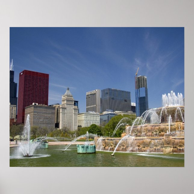Pôster Buckingham Fountain, localizado em Grant Park, 2 (Frente)