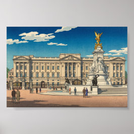Poster Buckingham Palace Japanese Woodblock Print
