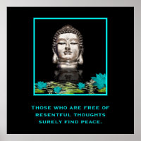Buda Chefe com Citação Inspirativa sobre Paz