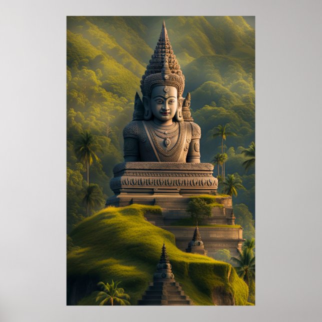 Poster Buda da Montanha da Indonésia  (Frente)