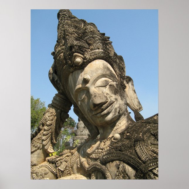Pôster Buda deitado ... Nong Khai, Isan, Tailândia (Frente)