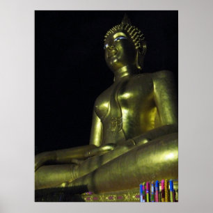 Poster Buda Dourado à Noite