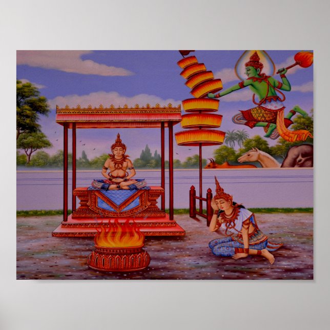 poster Buda iluminada (Frente)