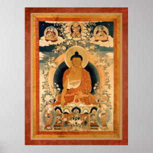 Poster Buda Shakyamuni Thangka