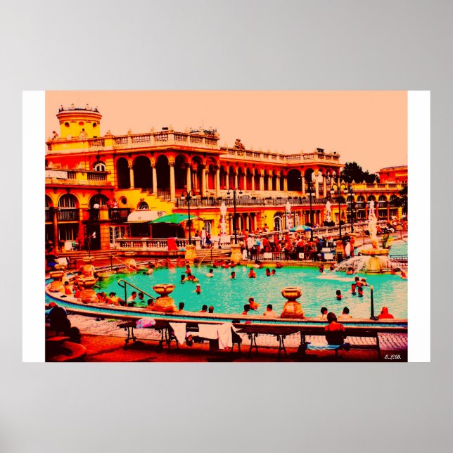 Pôster Budapest Baths (Frente)