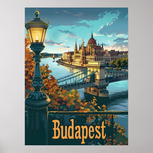 Poster Budapest Danúbio (Frente)