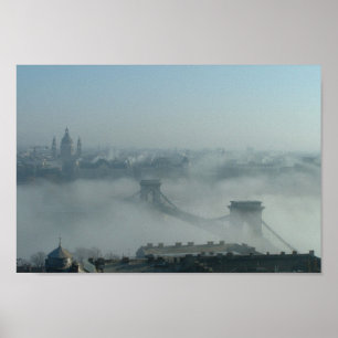 Pôster Budapest e o Danúbio