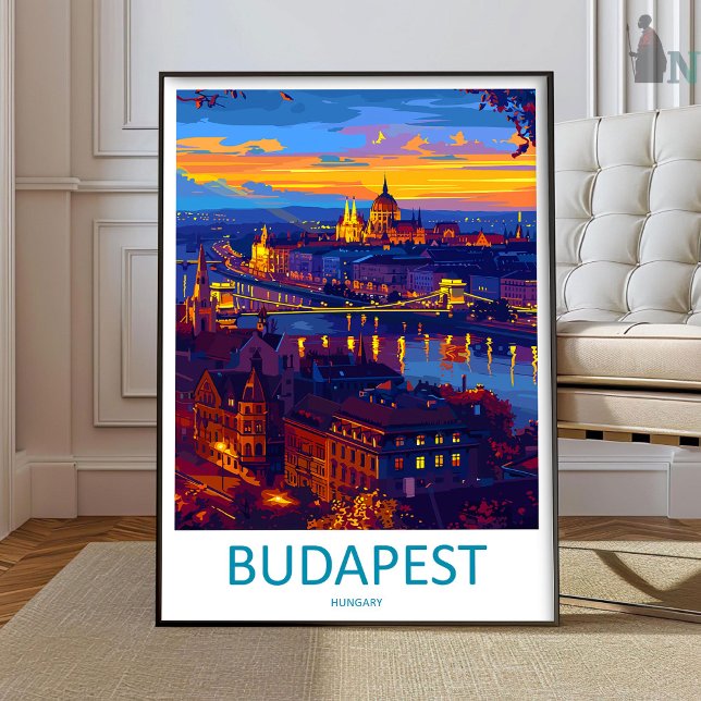 Poster Budapest Travel Print Wall Art Budapest Wall Hangi (Criador carregado)