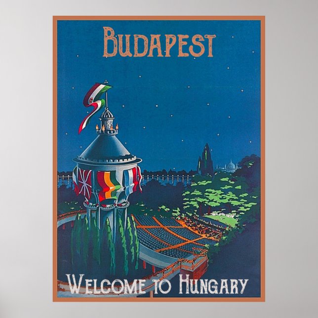 Poster Budapeste, Bacia do Pescador, Hungria (Frente)