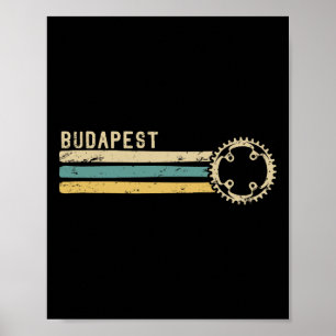Poster Budapeste Hungria Vintage Retro Anos 70 80 Ciclism
