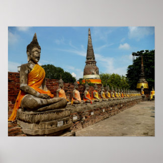 Poster Budas em Ayutthaya
