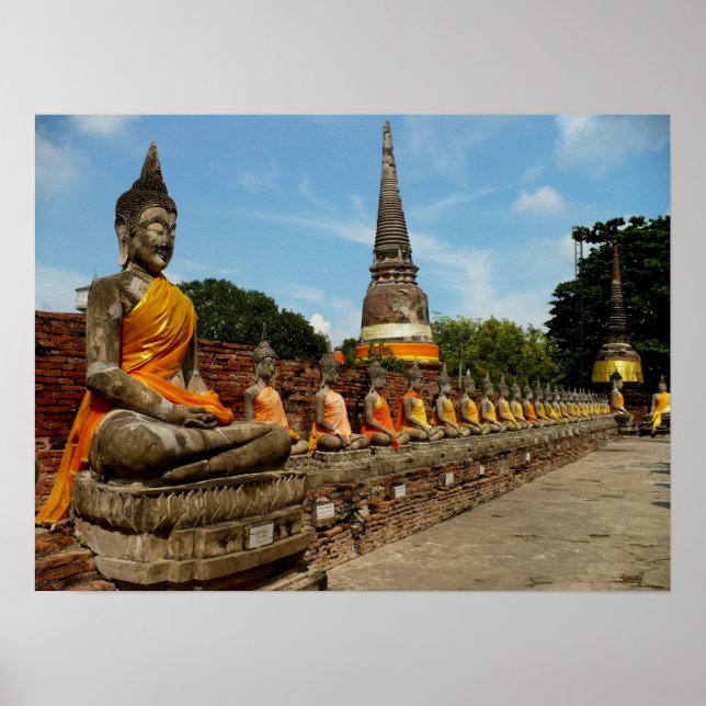 Poster Budas em Ayutthaya (Frente)