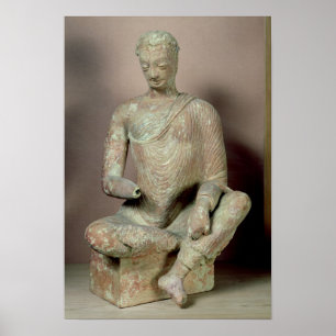 Pôster Buddha assentou na meditação, de Fondukistan