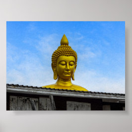Poster Buddha head in Bangkok
