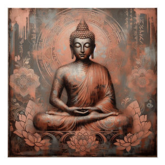 PÔSTER BUDDHA MEDITING AP #12