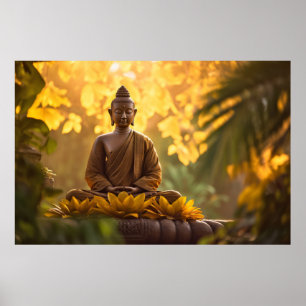 Poster Buddha Tranquil Peaceful Nature Serene