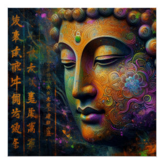 PÔSTER BUDDHA TRANSCENDENTAL ARTE #8